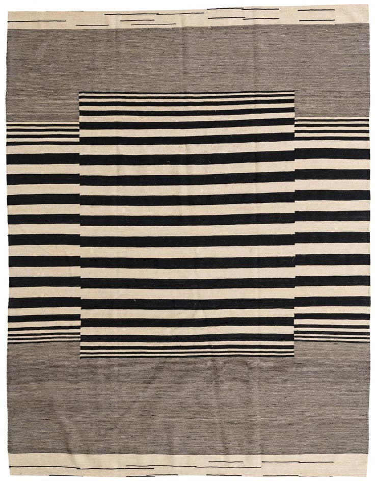 Detail image of 7' x 9' 7 Hand Woven Kilim Modern Wool Rug