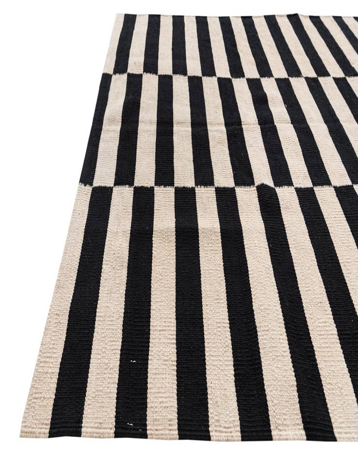 Detail image of 4' 2 x 6'  Hand Woven Kilim Modern Wool Rug
