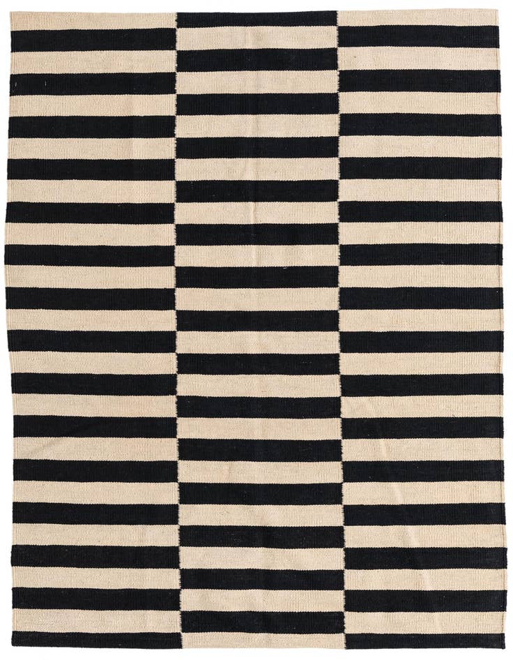 Detail image of 4' 2 x 6' Hand Woven Kilim Modern Wool Rug