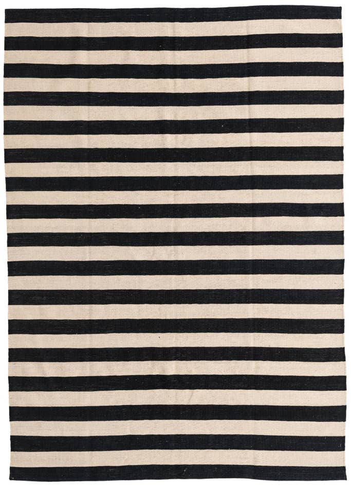 Detail image of 6' 8 x 9' 9 Hand Woven Kilim Modern Wool Rug
