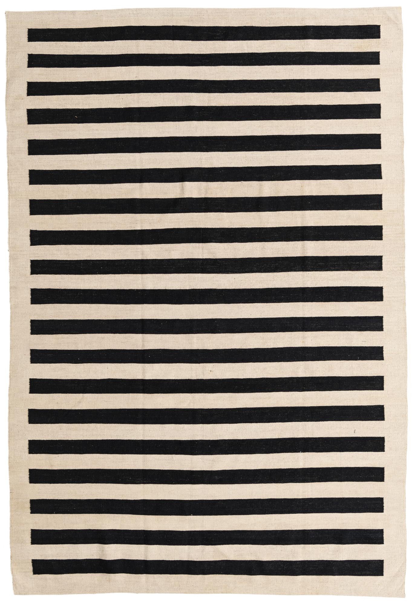 6' 7 x 9' 9 Hand Woven Kilim Modern Wool Rug
