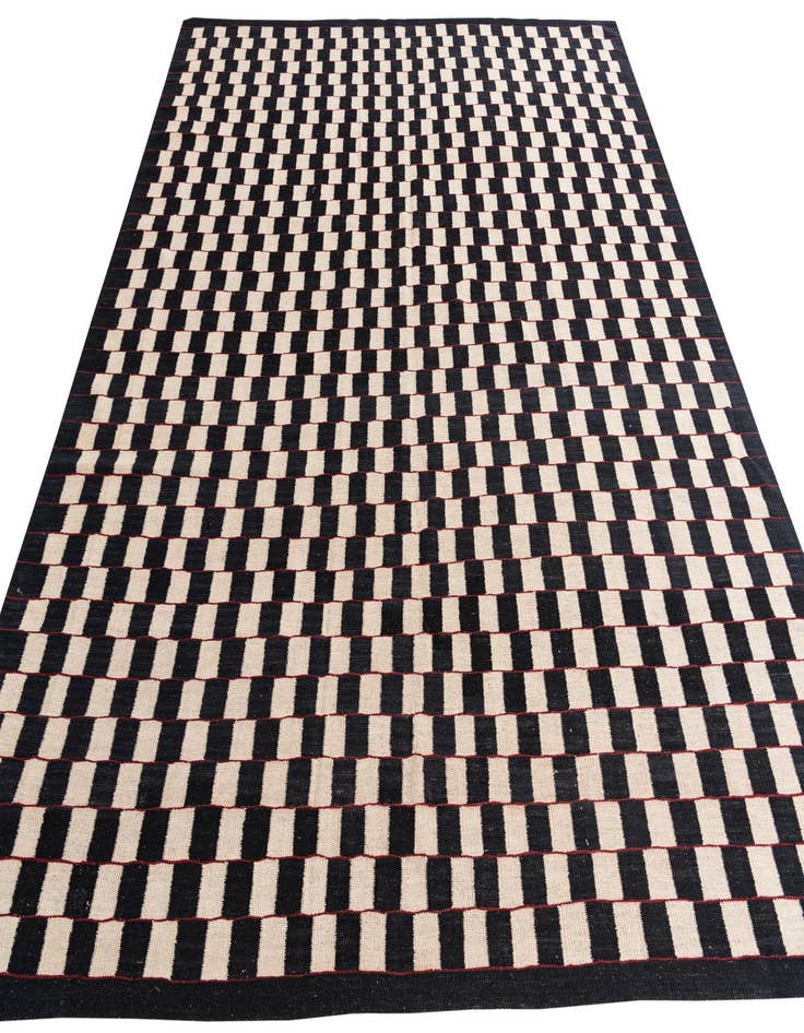 Detail image of 8' 3 x 9' 9  Hand Woven Kilim Modern Wool Rug