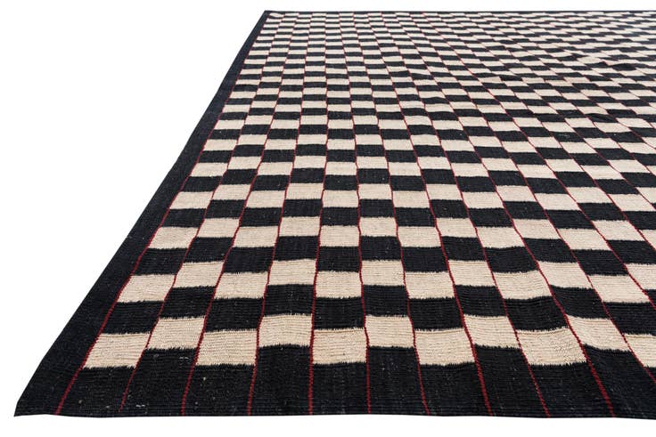 Detail image of 8' 3 x 9' 9 Hand Woven Kilim Modern Wool Rug