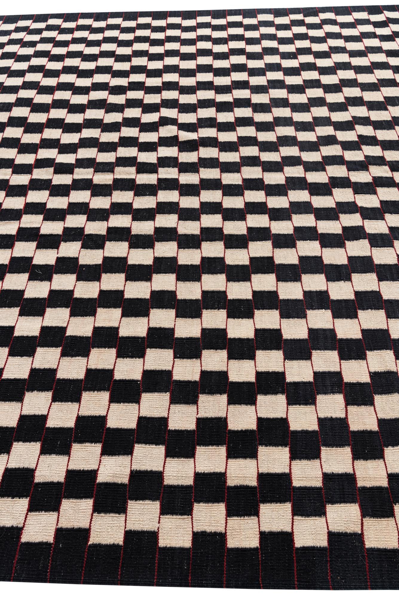 8' 3 x 9' 9 Hand Woven Kilim Modern Wool Rug