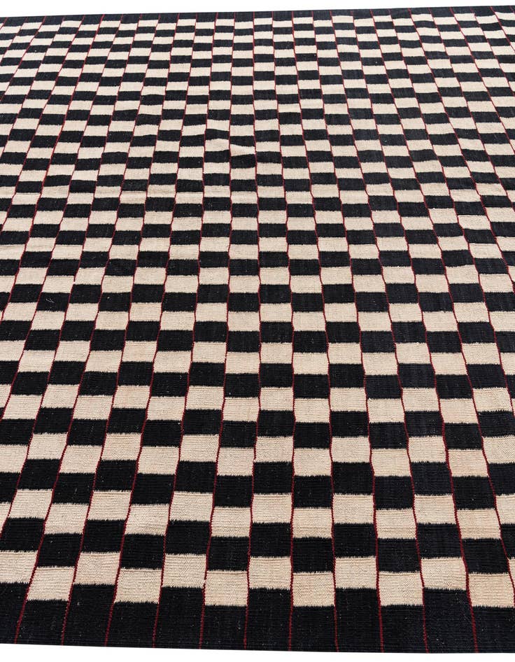 Detail image of 8' 3 x 9' 9  Hand Woven Kilim Modern Wool Rug