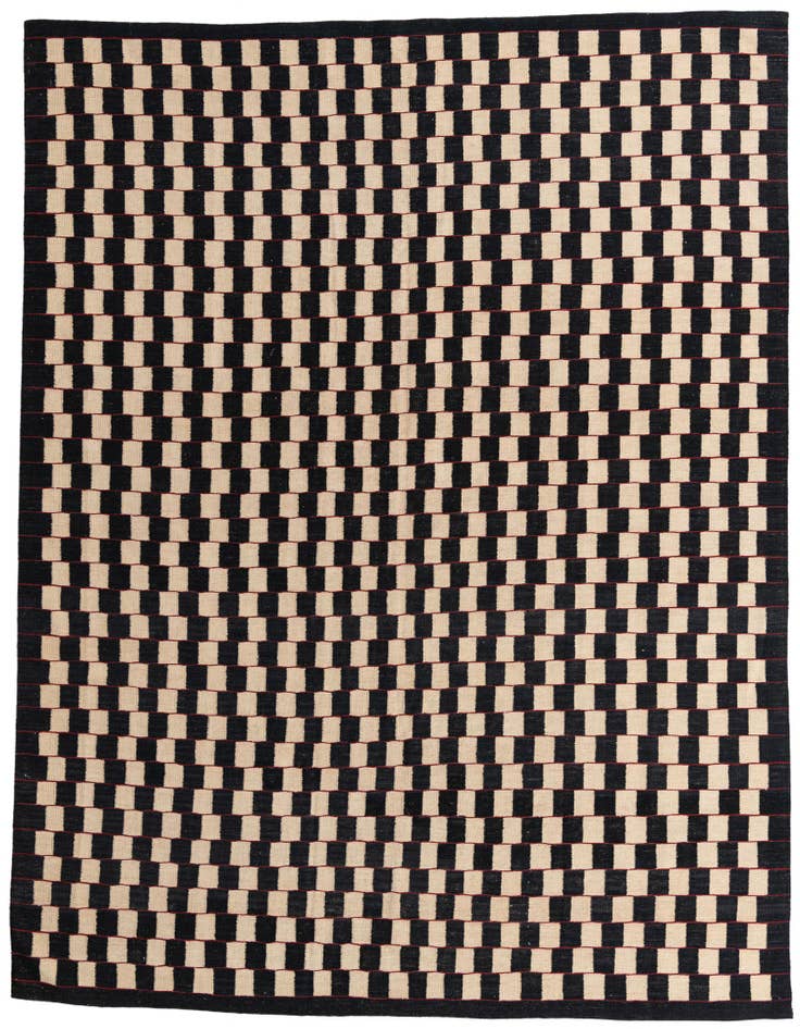 Detail image of 8' 3 x 9' 9 Hand Woven Kilim Modern Wool Rug