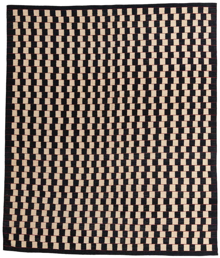 Detail image of 8' 3 x 9' 9 Hand Woven Kilim Modern Wool Rug
