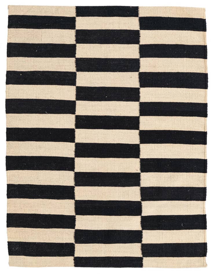 Detail image of 2' 8 x 4' Hand Woven Kilim Modern Wool Rug
