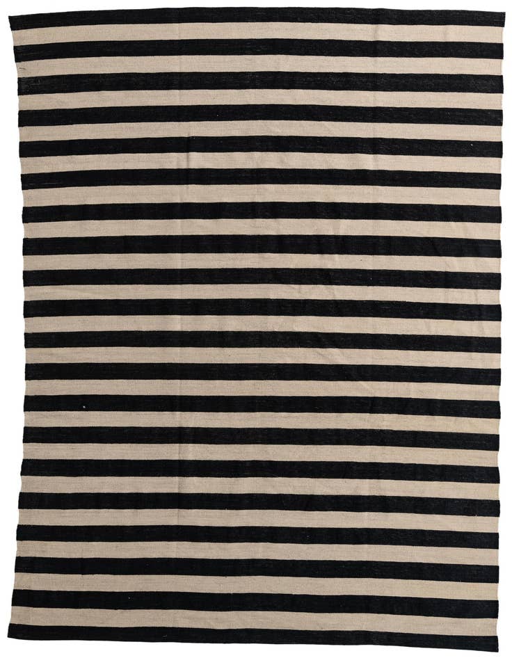 Detail image of 6' 7 x 9' 7 Hand Woven Kilim Modern Wool Rug