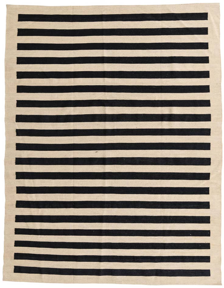 Detail image of 6' 8 x 9' 10 Hand Woven Kilim Modern Wool Rug