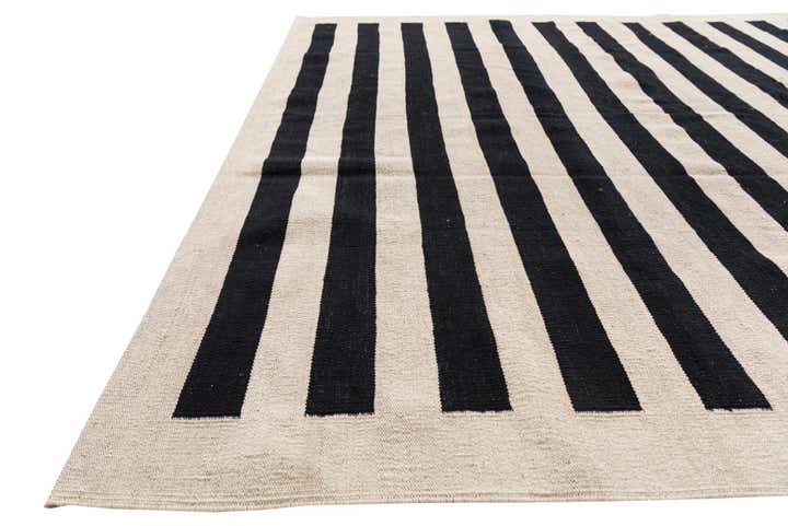 6' 6 x 9' 8 Hand Woven Kilim Modern Wool Rug