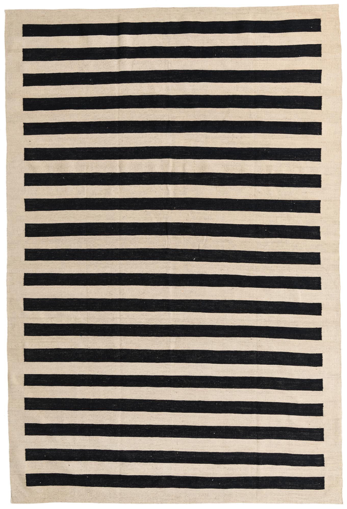 6' 6 x 9' 8 Hand Woven Kilim Modern Wool Rug