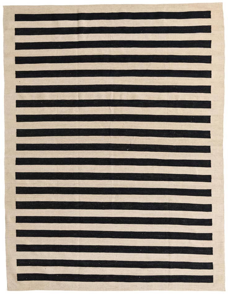 Detail image of 6' 6 x 9' 8 Hand Woven Kilim Modern Wool Rug