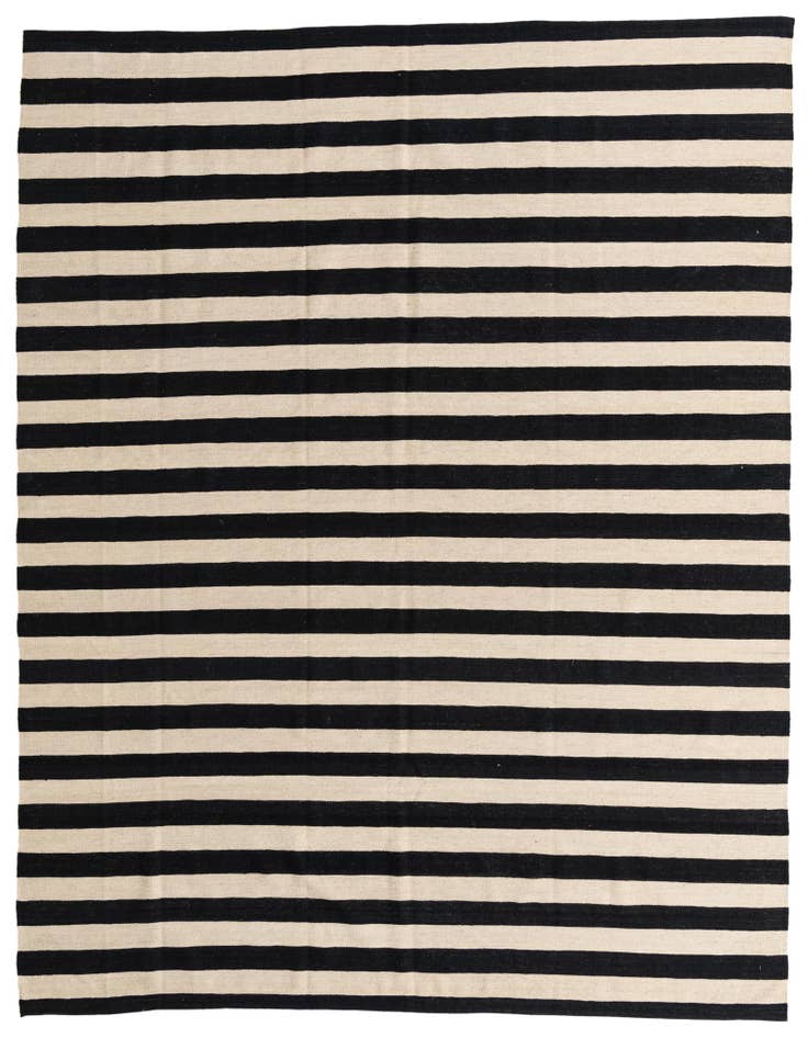 Detail image of 8' 4 x 9' 9 Hand Woven Kilim Modern Wool Rug
