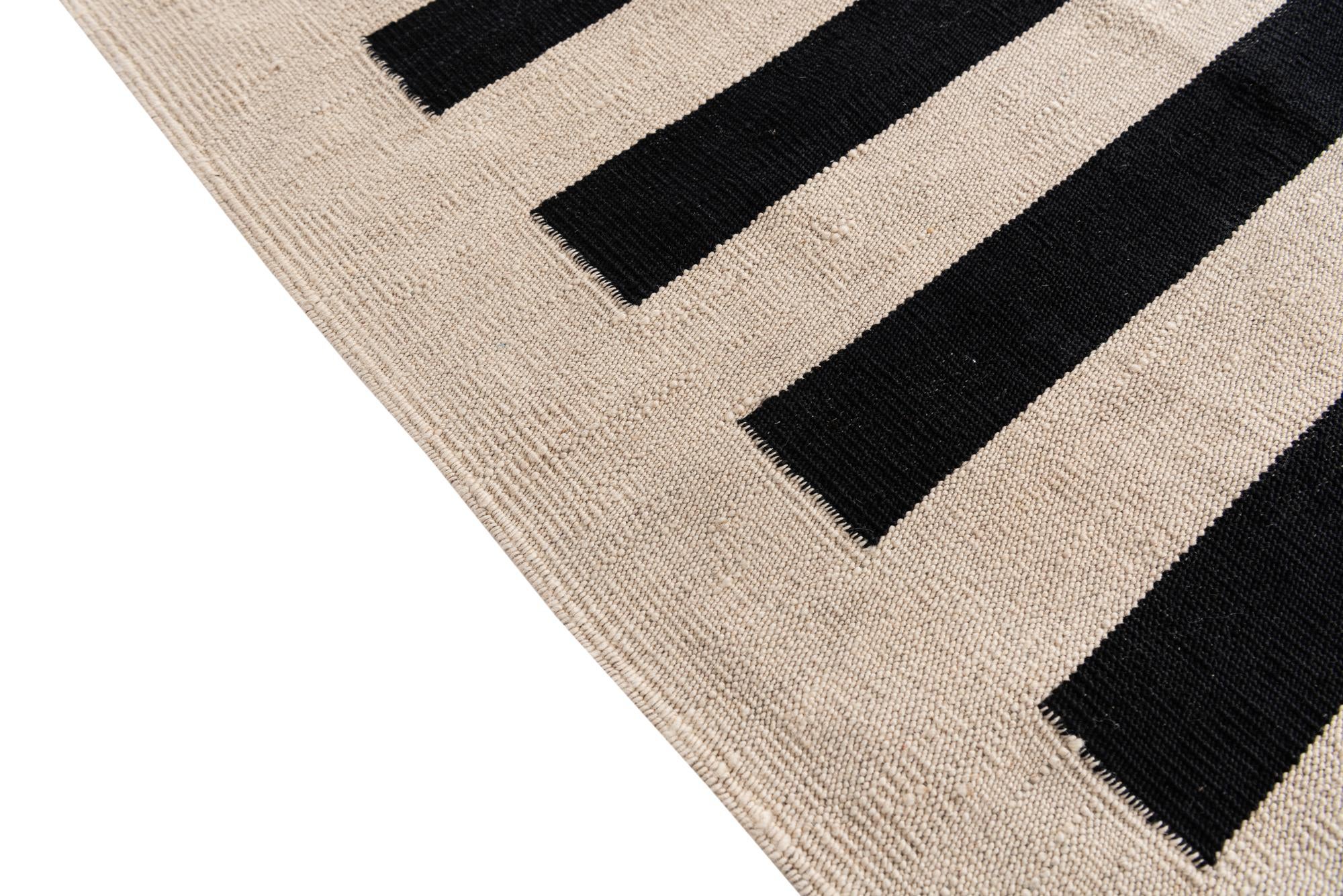 8' 4 x 9' 8 Hand Woven Kilim Modern Wool Rug