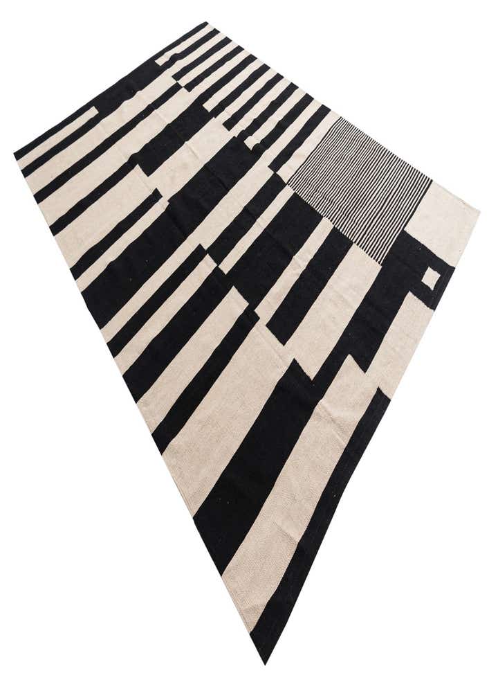 6' 9 x 9' 8 Hand Woven Kilim Modern Wool Rug