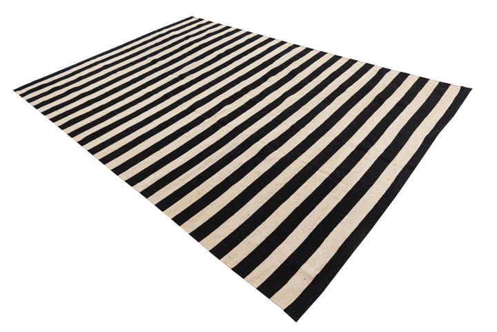 6' 9 x 9' 9 Hand Woven Kilim Modern Wool Rug