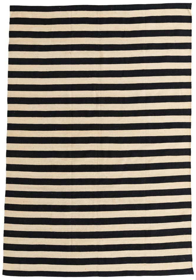 Detail image of 6' 9 x 9' 9 Hand Woven Kilim Modern Wool Rug