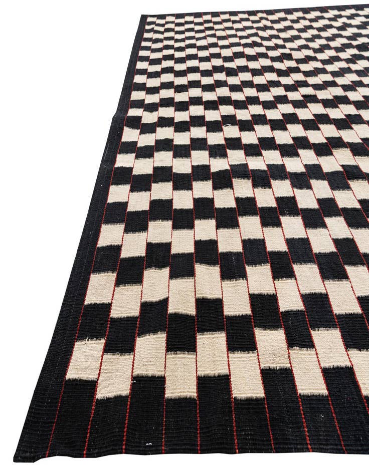 Detail image of 6' 9 x 9' 7  Hand Woven Kilim Modern Wool Rug