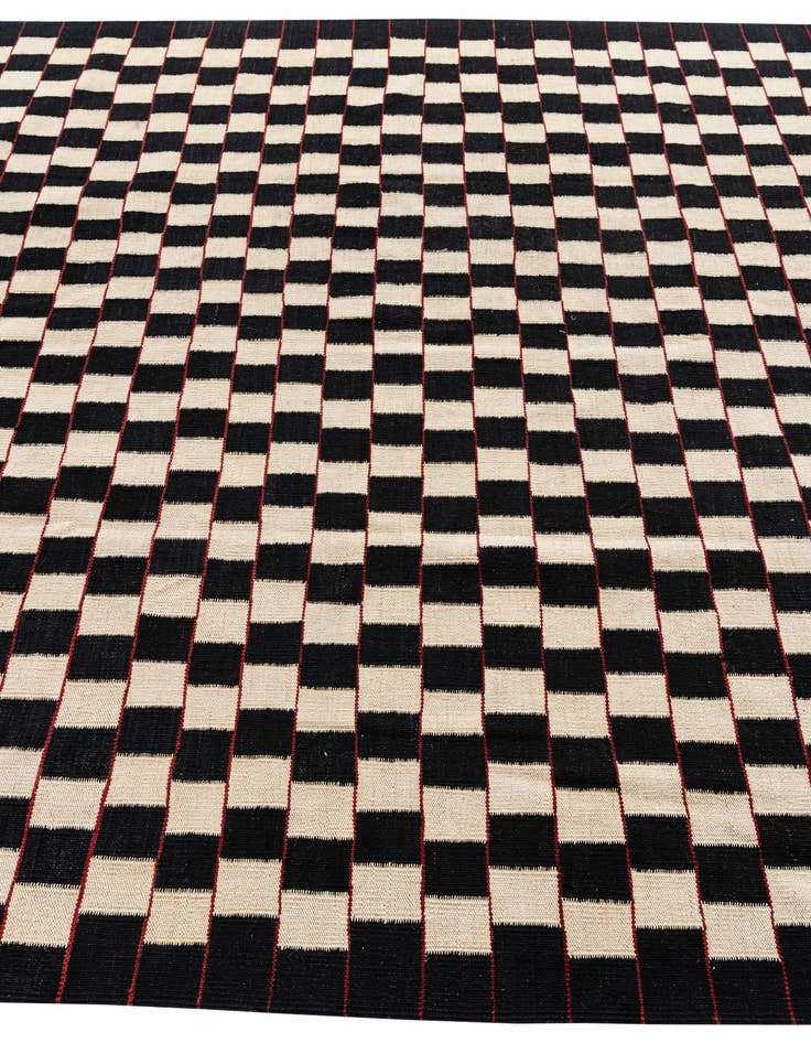 Detail image of 6' 9 x 9' 7  Hand Woven Kilim Modern Wool Rug