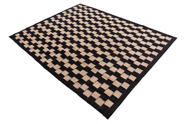Detail image of 5' x 6' 3 Hand Woven Kilim Modern Wool Rug