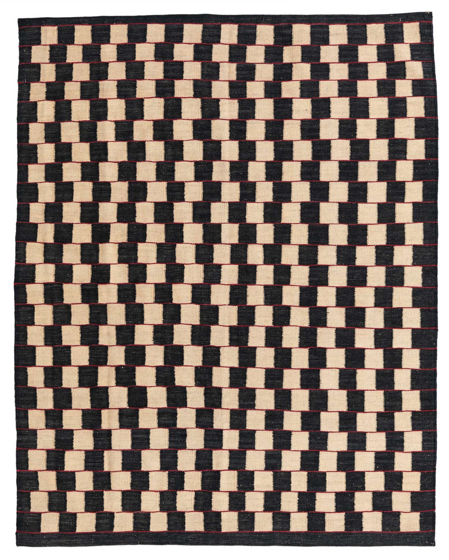 5' x 6' 3 Hand Woven Kilim Modern Wool Rug