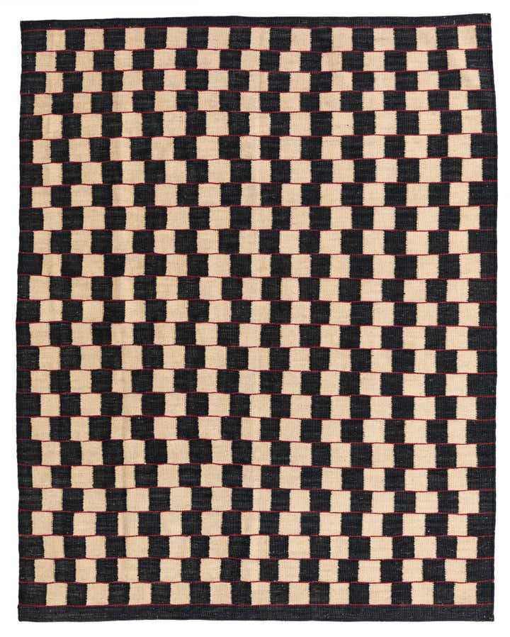 5' x 6' 3 Hand Woven Kilim Modern Wool Rug