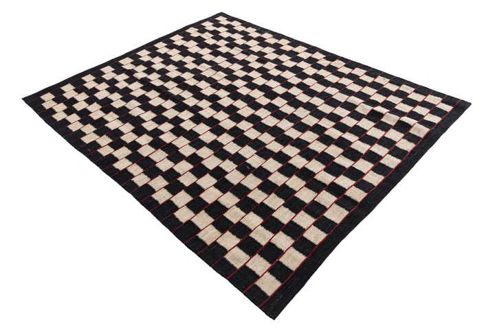 5' 1 x 6' 2 Hand Woven Kilim Modern Wool Rug