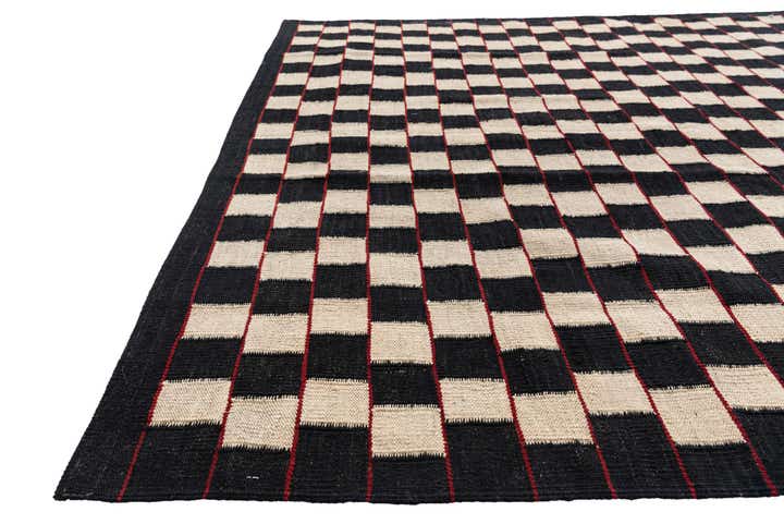 5' 1 x 6' 2 Hand Woven Kilim Modern Wool Rug