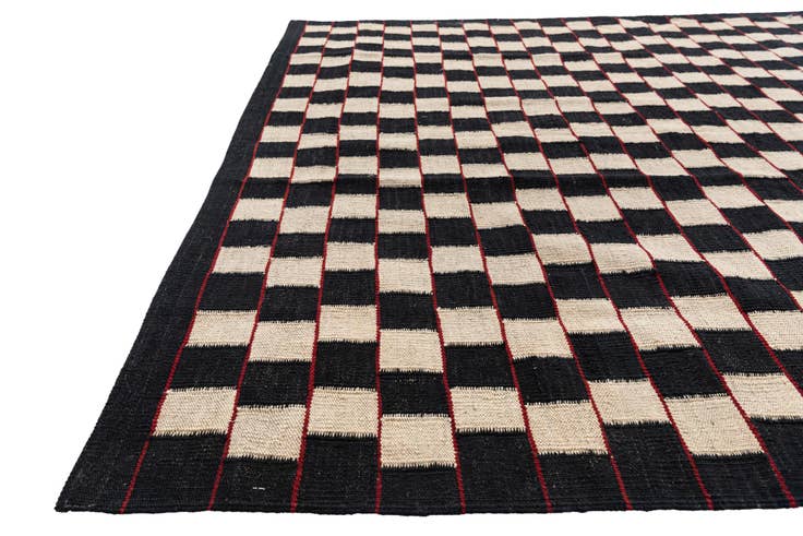 Detail image of 5' 1 x 6' 2 Hand Woven Kilim Modern Wool Rug