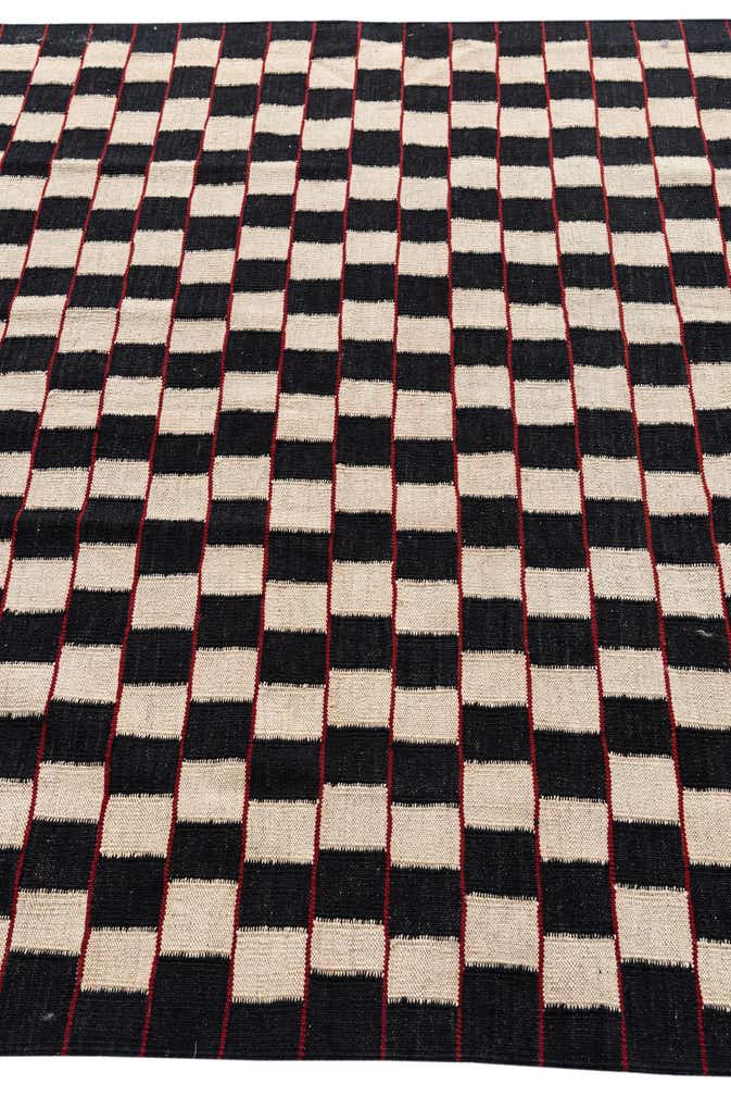 5' 1 x 6' 2 Hand Woven Kilim Modern Wool Rug