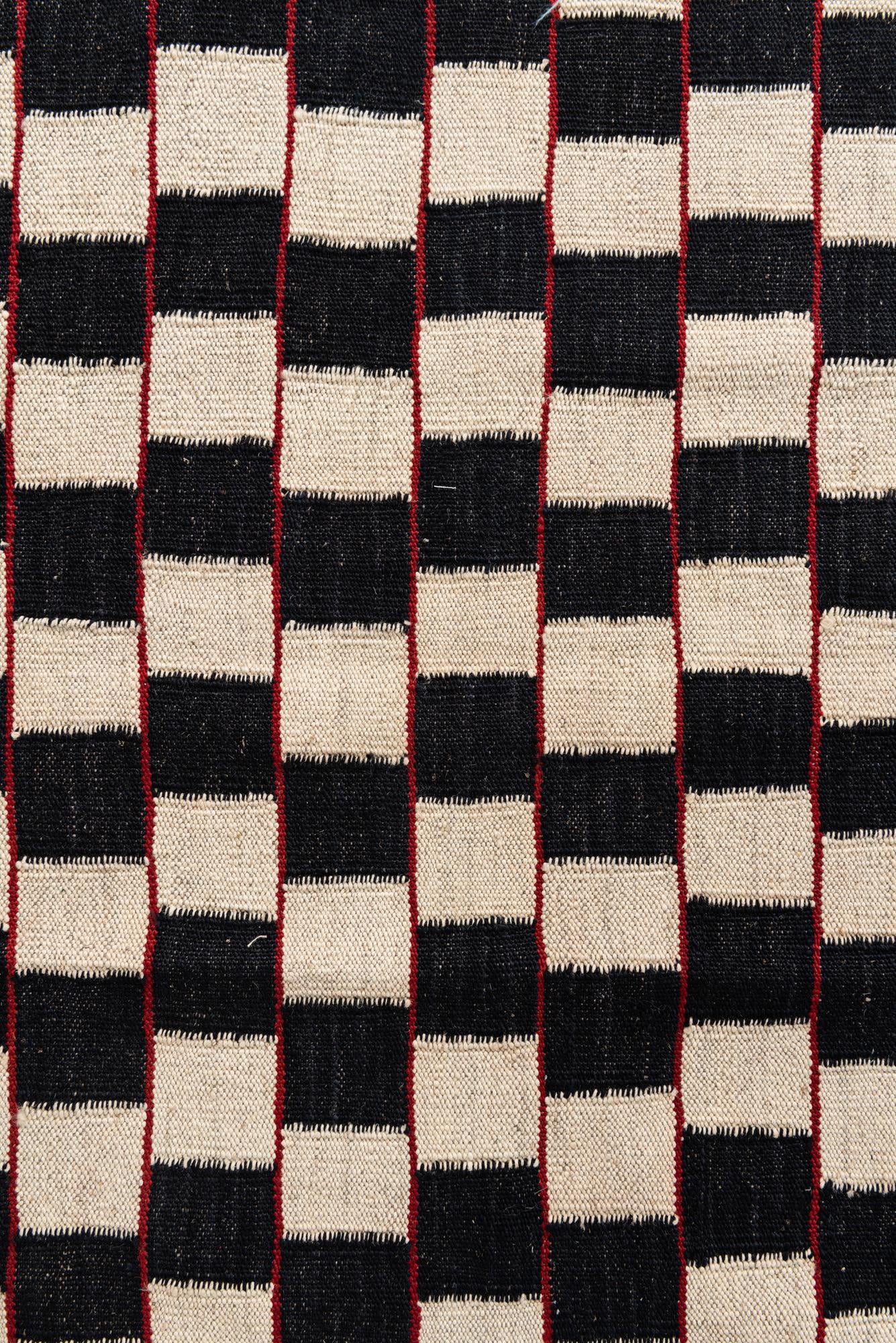 5' 1 x 6' 2 Hand Woven Kilim Modern Wool Rug