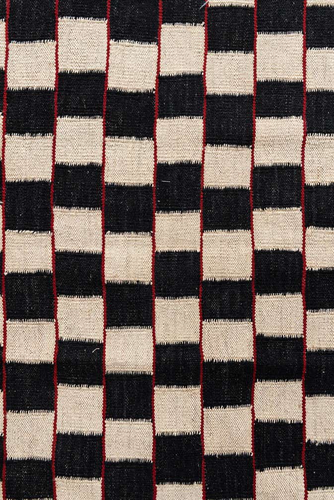 5' 1 x 6' 2 Hand Woven Kilim Modern Wool Rug