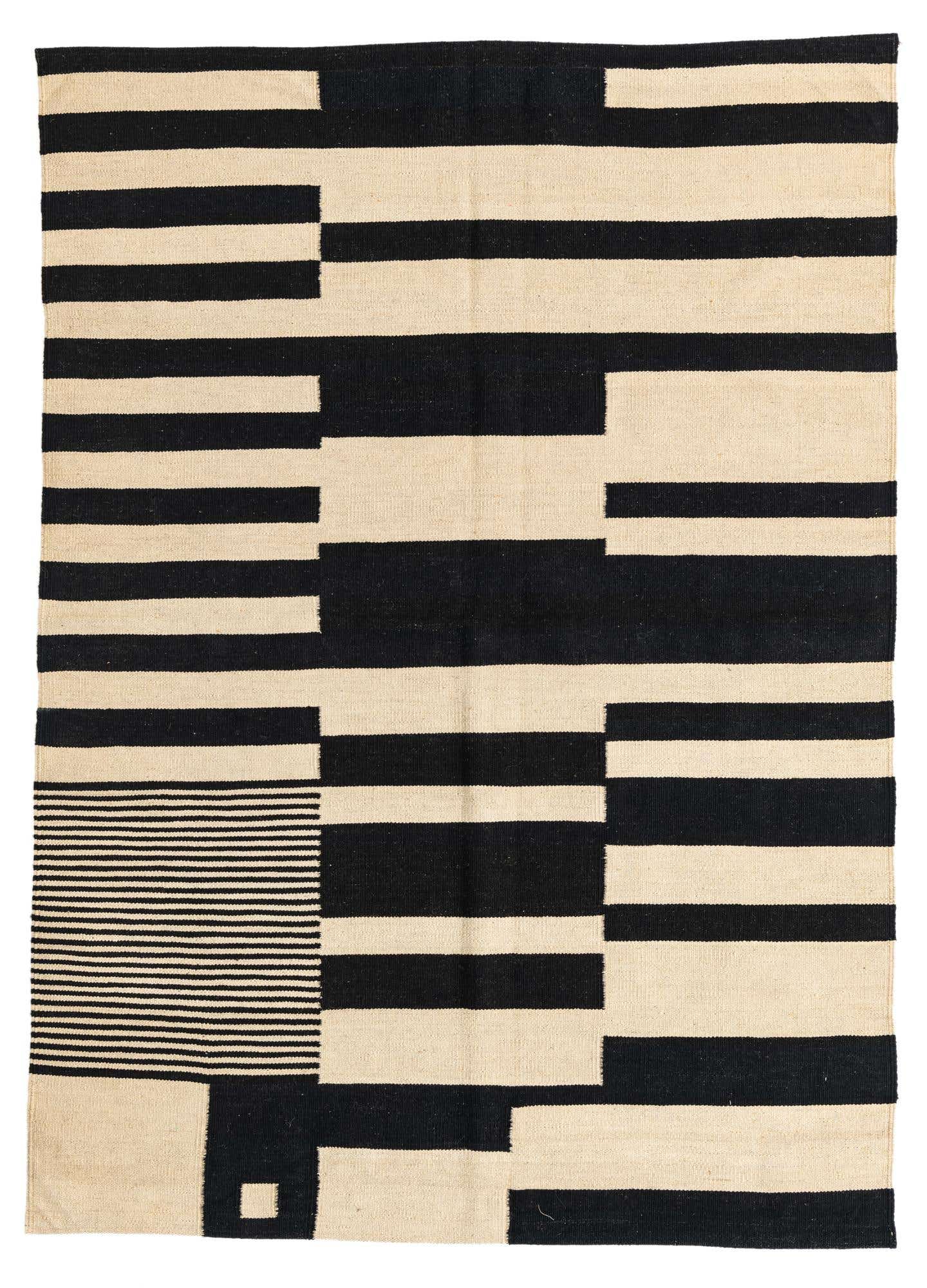 4' 7 x 6' 5 Hand Woven Kilim Modern Wool Rug