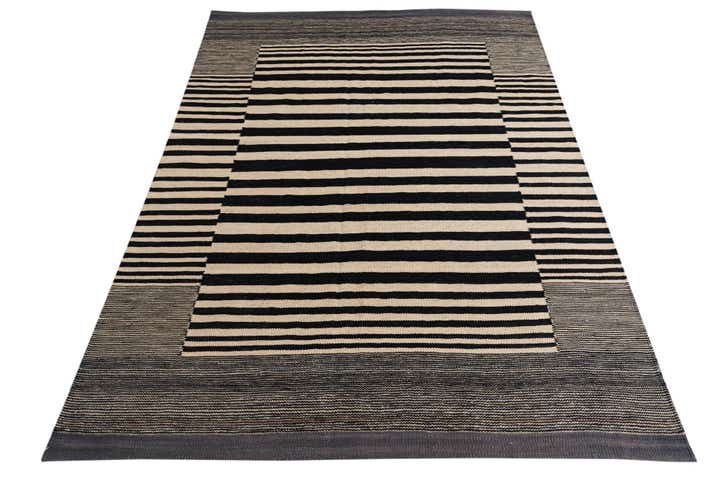 4' 8 x 6' 3 Hand Woven Kilim Modern Wool Rug