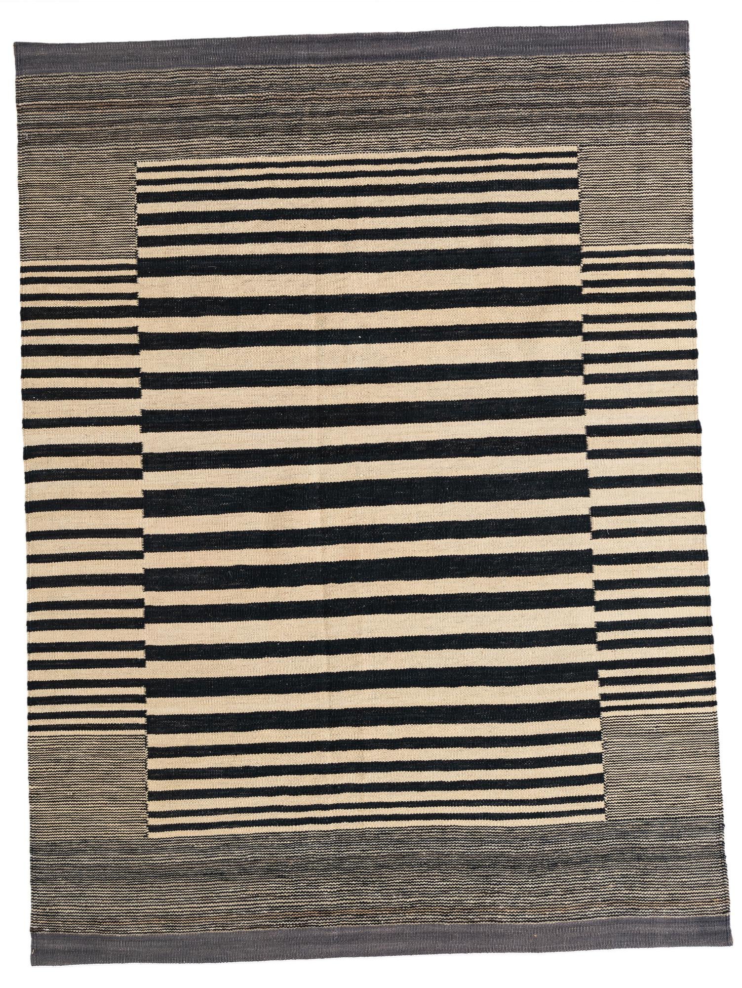 4' 8 x 6' 3 Hand Woven Kilim Modern Wool Rug