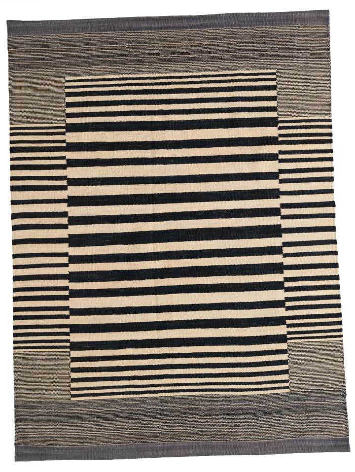 4' 8 x 6' 3 Hand Woven Kilim Modern Wool Rug