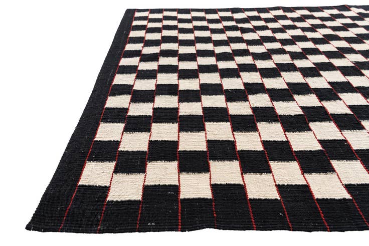 Detail image of 4' 5 x 6' Hand Woven Kilim Modern Wool Rug