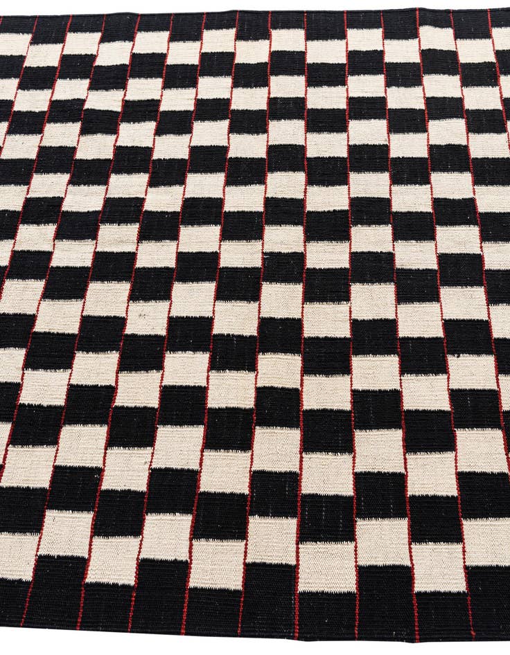 Detail image of 4' 5 x 6'  Hand Woven Kilim Modern Wool Rug
