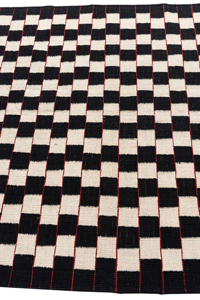 4' 5 x 6' Hand Woven Kilim Modern Wool Rug