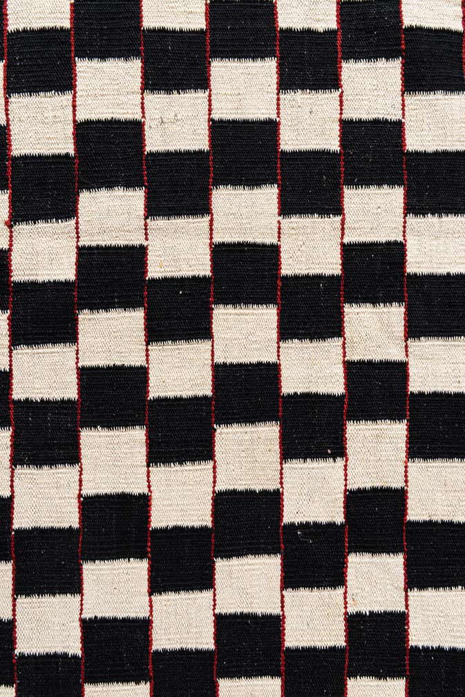 4' 5 x 6' Hand Woven Kilim Modern Wool Rug
