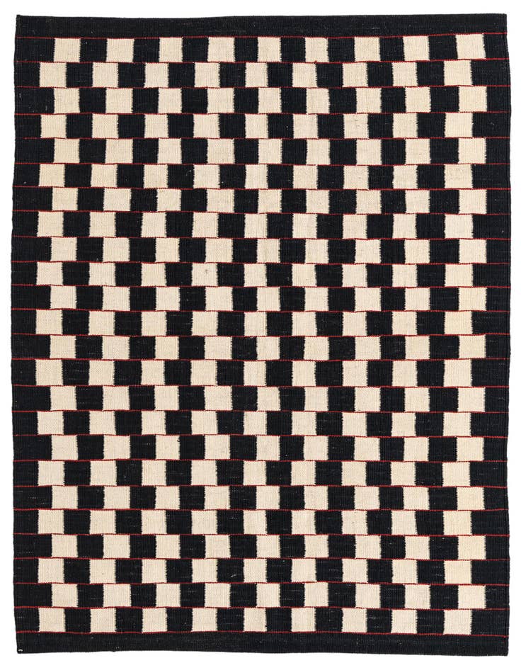 Detail image of 4' 5 x 6' Hand Woven Kilim Modern Wool Rug