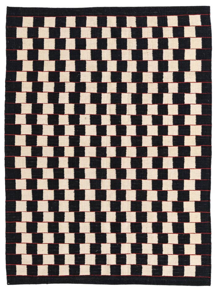 Detail image of 4' 5 x 6' Hand Woven Kilim Modern Wool Rug