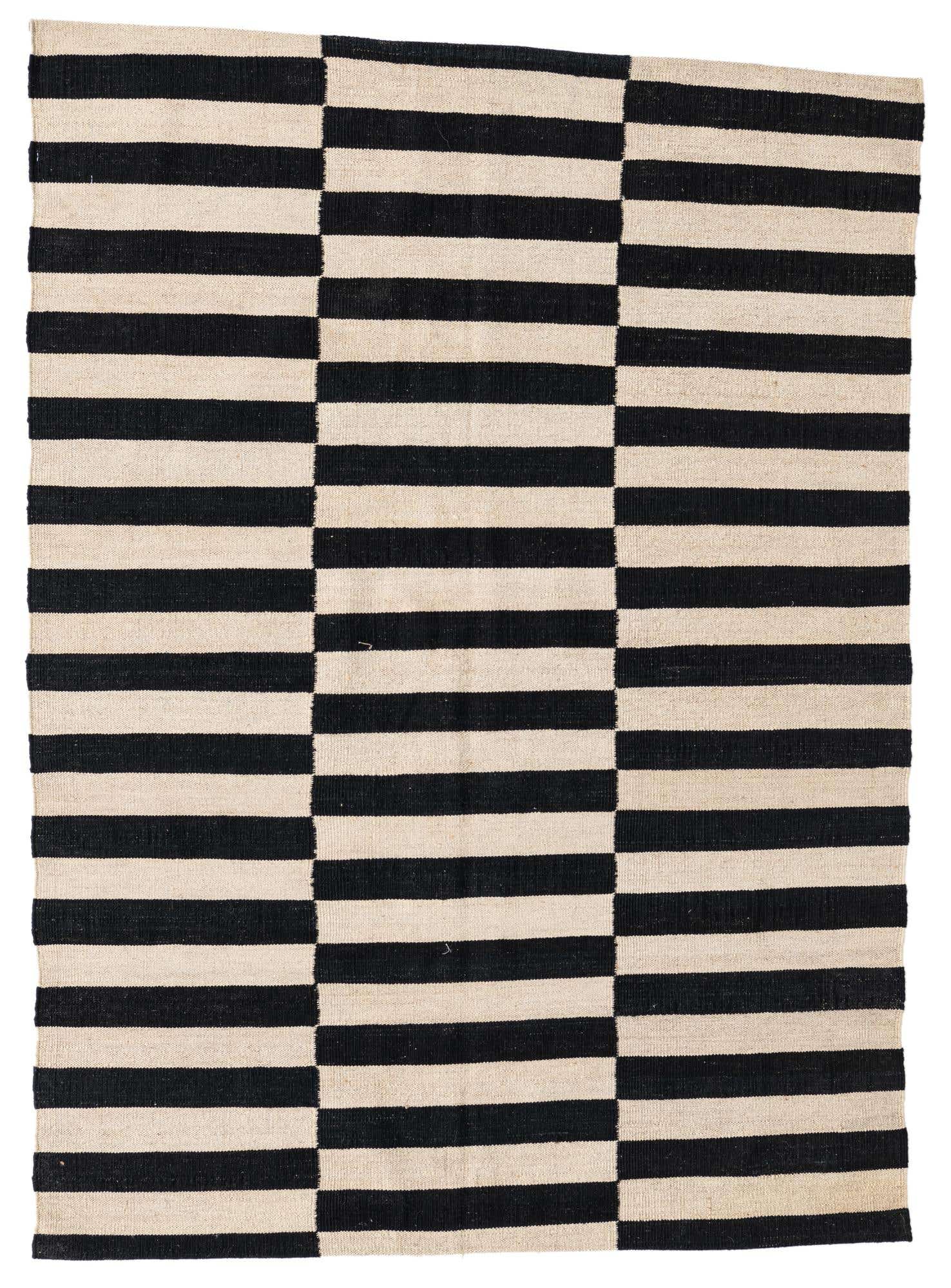 4' 2 x 5' 10 Hand Woven Kilim Modern Wool Rug