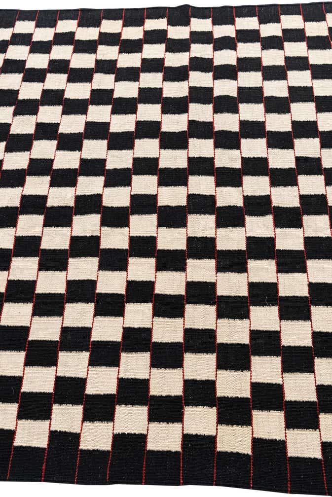 4' 9 x 6' 7 Hand Woven Kilim Modern Wool Rug