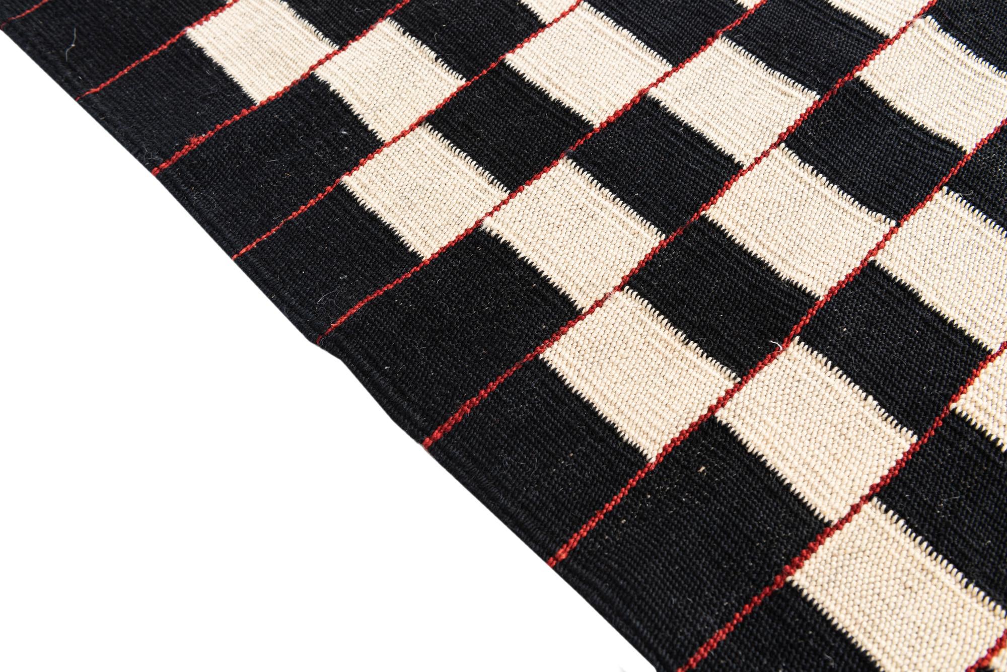 4' 9 x 6' 7 Hand Woven Kilim Modern Wool Rug