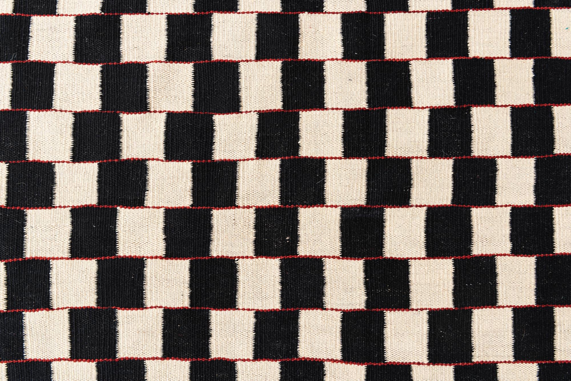 4' 9 x 6' 7 Hand Woven Kilim Modern Wool Rug