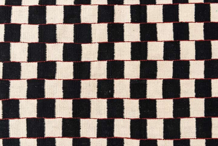 4' 9 x 6' 7 Hand Woven Kilim Modern Wool Rug