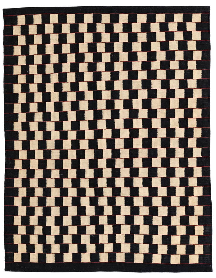 Detail image of 4' 9 x 6' 7 Hand Woven Kilim Modern Wool Rug