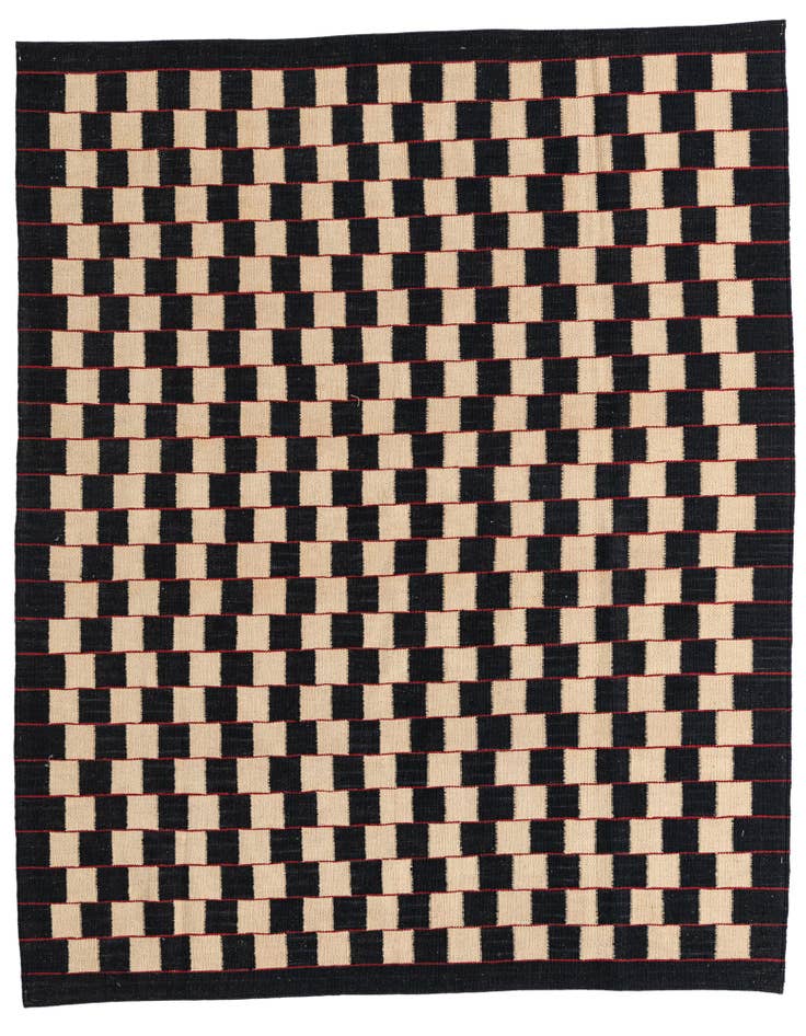 Detail image of 5' 2 x 6' 3 Hand Woven Kilim Modern Wool Rug